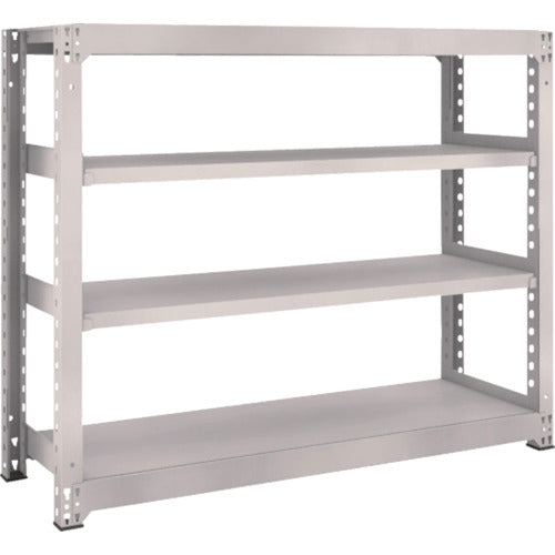 TRUSCO Steel Rack M5 Medium Duty Shelf 1500 x 471 x H1200 4 Tiers Single Unit Neo Gray M5-4554 1 Unit