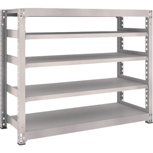 TRUSCO Steel Rack M5 Medium Duty Shelf 1500 x 571 x H1200 5 Tiers Single Unit Neo Gray M5-4565 1 Unit