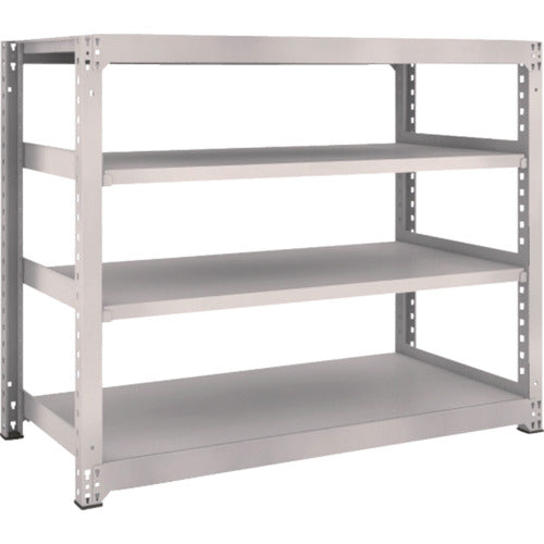 TRUSCO Steel Rack M5 Medium Duty Shelf 1500 x 721 x H1200 4 Tiers Single Unit Neo Gray M5-4574 1 Unit