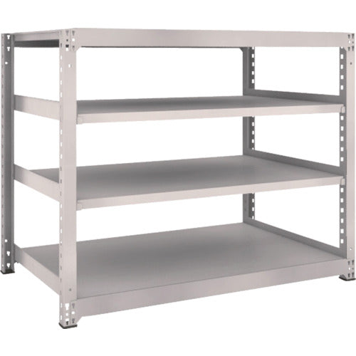 TRUSCO Steel Rack M5 Medium Duty Shelf 1500 x 921 x H1200 4 Tiers Single Unit Neo Gray M5-4594 1 Unit