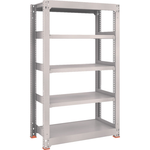 TRUSCO Steel Rack M3 Medium Duty Shelf 900 x 471 x H1500 5 Tiers Single Unit Neo Gray M3-5355 1 S