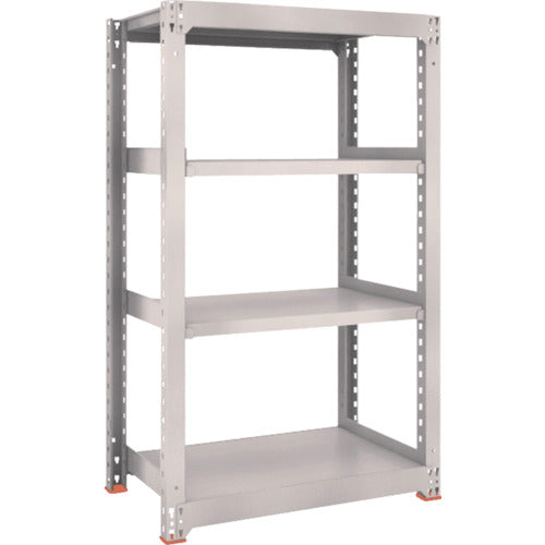 TRUSCO Steel Rack M3 Medium Duty Shelf 900 x 571 x H1500 4 Tiers Single Unit Neo Gray M3-5364 1 S