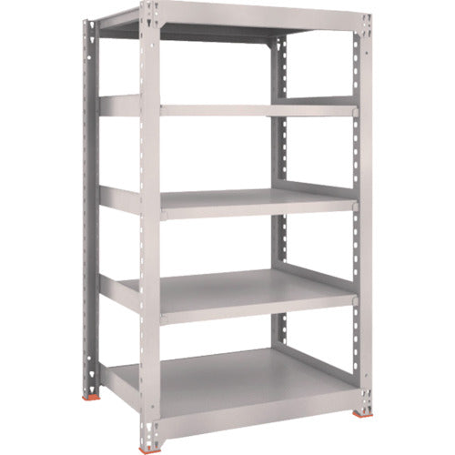 TRUSCO Steel Rack M3 Medium Duty Shelf 900 x 721 x H1500 5 Tiers Single Unit Neo Gray M3-5375 1 S