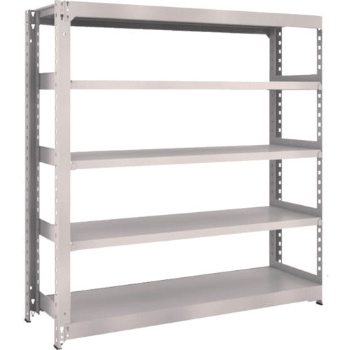 TRUSCO Steel Rack M3 Medium Duty Shelf 1500 x 471 x H1500 5 Tiers Single Unit Neo Gray M3-5555 1 S
