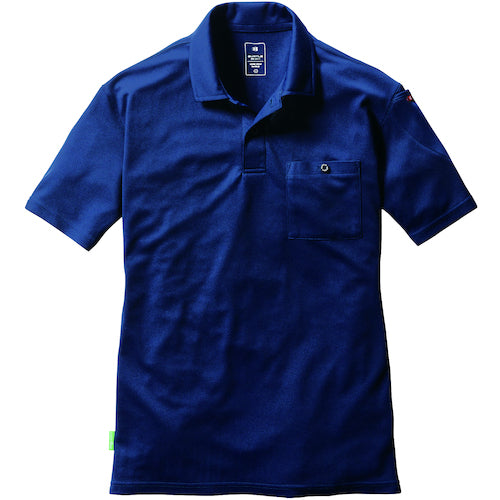 BURTLE Short Sleeve Polo Shirt 167-3-M Navy 167-3-M 1 pc