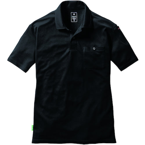 BURTLE Short Sleeve Polo Shirt 167-35-M Black 167-35-M 1 pc