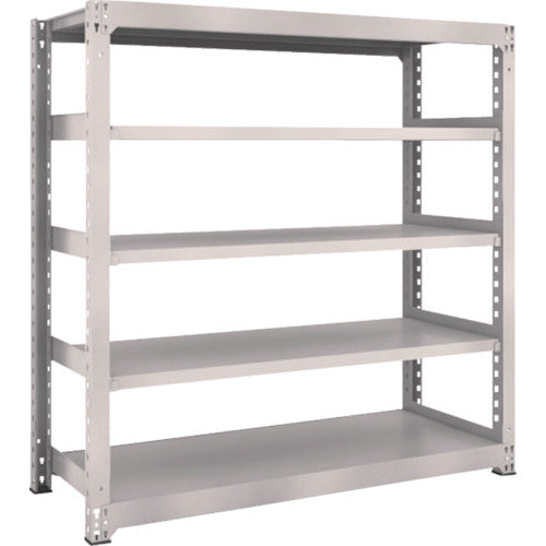 TRUSCO Steel Rack M3 Medium Duty Shelf 1500 x 571 x H1500 5 Tiers Single Unit Neo Gray M3-5565 1 S
