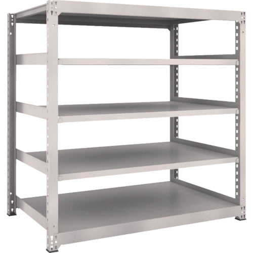 ＴＲＵＳＣＯ　スチールラック　Ｍ３型中量棚　１５００×９２１×Ｈ１５００　５段　単体　ネオグレー　M3-5595　1 Ｓ