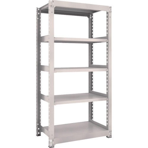 TRUSCO Steel Rack M3 Medium Duty Shelf 900 x 571 x H1800 5 Tiers Single Unit Neo Gray M3-6365 1 S