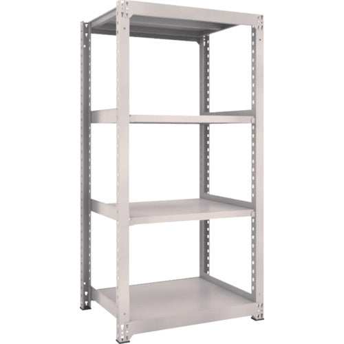 TRUSCO Steel Rack M3 Medium Duty Shelf 900 x 721 x H1800 4 Tiers Single Unit Neo Gray M3-6374 1 S