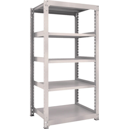 TRUSCO Steel Rack M3 Medium Duty Shelf 900 x 721 x H1800 5 Tiers Single Unit Neo Gray M3-6375 1 S