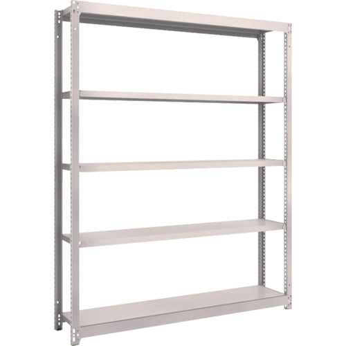 TRUSCO Steel Rack M1.5 Type Light-Medium Duty Shelf 1460 x 295 x H1800 5-Tier Single Unit Neo Gray M1.5-6535 1 S