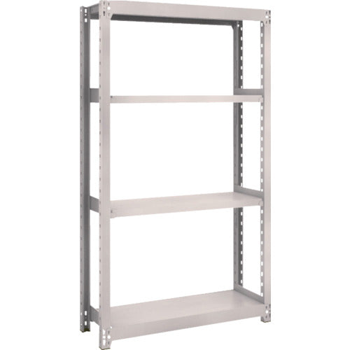 ＴＲＵＳＣＯ　スチールラック　Ｍ２型軽中量棚　８６０×３００×Ｈ１５００　４段　単体　ネオグレー　M2-5334　1 Ｓ