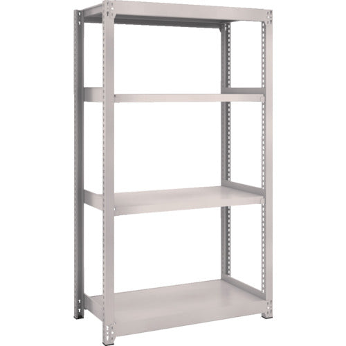 ＴＲＵＳＣＯ　スチールラック　Ｍ２型軽中量棚　８６０×４５０×Ｈ１５００　４段　単体　ネオグレー　M2-5344　1 Ｓ