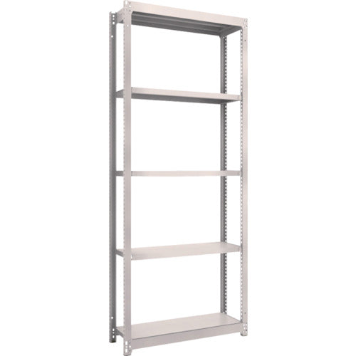 TRUSCO Steel Rack M1.5 Type Light-Medium Duty Shelf 860 x 295 x H2100 5-Tier Single Unit Neo Gray M1.5-7335 1 S