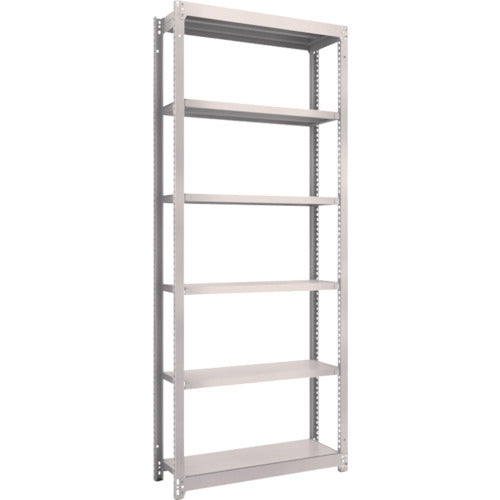 TRUSCO Steel Rack M1.5 Type Light-Medium Duty Shelf 860 x 295 x H2100 6-Tier Single Unit Neo Gray M1.5-7336 1 S