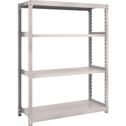 ＴＲＵＳＣＯ　スチールラック　Ｍ２型軽中量棚　１１６０×４５０×Ｈ１５００　４段　単体　ネオグレー　M2-5444　1 Ｓ