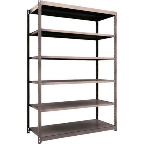 TRUSCO Steel Rack M1.5 Type Light-Medium Duty Shelf 1460 x 595 x H2100 6-Tier Single Unit Neo Gray M1.5-7566 1 S