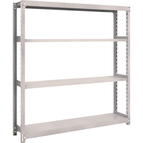 ＴＲＵＳＣＯ　スチールラック　Ｍ２型軽中量棚　１４６０×３００×Ｈ１５００　４段　単体　ネオグレー　M2-5534　1 Ｓ