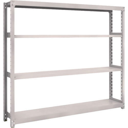 ＴＲＵＳＣＯ　スチールラック　Ｍ２型軽中量棚　１７６０×３００×Ｈ１５００　４段　単体　ネオグレー　M2-5634　1 Ｓ