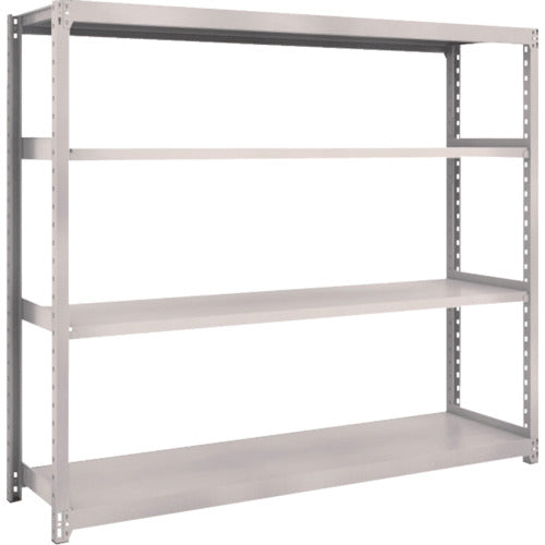 ＴＲＵＳＣＯ　スチールラック　Ｍ２型軽中量棚　１７６０×４５０×Ｈ１５００　４段　単体　ネオグレー　M2-5644　1 Ｓ