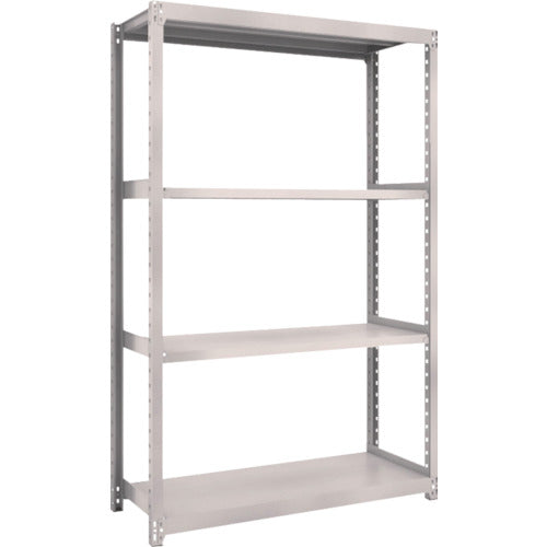 TRUSCO Steel Rack M2 Type Light-Medium Duty Shelf 1160 x 450 x H1800 4 Tiers Single Unit Neo Gray M2-6444 1 S
