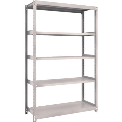 ＴＲＵＳＣＯ　スチールラック　Ｍ２型軽中量棚　１１６０×４５０×Ｈ１８００　５段　単体　ネオグレー　M2-6445　1 Ｓ