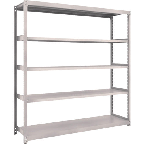 ＴＲＵＳＣＯ　スチールラック　Ｍ２型軽中量棚　１７６０×４５０×Ｈ１８００　５段　単体　ネオグレー　M2-6645　1 Ｓ