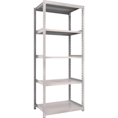 TRUSCO Steel Rack M2 Type Light-Medium Duty Shelf 860 x 600 x H2100 5 Tiers Single Unit Neo Gray M2-7365 1 S
