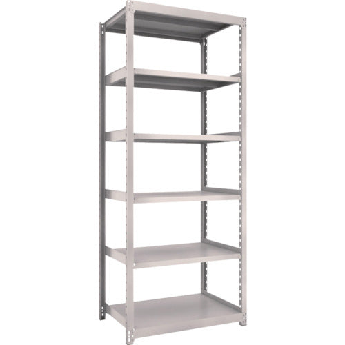 TRUSCO Steel Rack M2 Type Light-Medium Duty Shelf 860 x 600 x H2100 6 Tiers Single Unit Neo Gray M2-7366 1 S