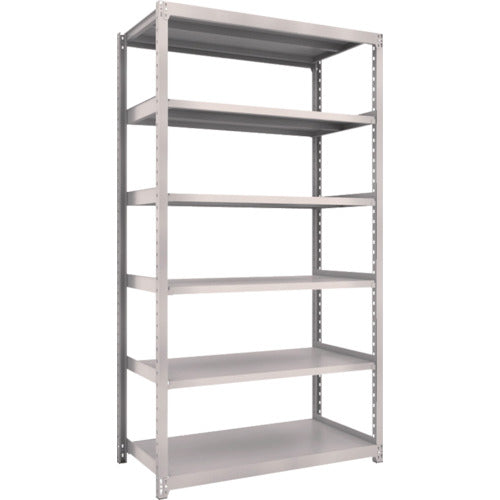 TRUSCO Steel Rack M2 Type Light-Medium Duty Shelf 1160 x 600 x H2100 6 Tiers Single Unit Neo Gray M2-7466 1 S