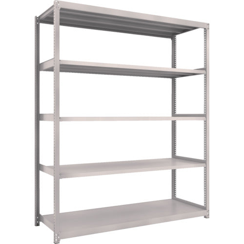TRUSCO Steel Rack M2 Type Light-Medium Duty Shelf 1760 x 600 x H2100 5 Tiers Single Unit Neo Gray M2-7665 1 S