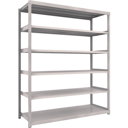 TRUSCO Steel Rack M2 Type Light-Medium Duty Shelf 1760 x 600 x H2100 6 Tiers Single Unit Neo Gray M2-7666 1 S