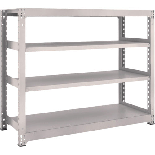 TRUSCO Steel Rack M3 Medium Duty Shelf 1500 x 571 x H1200 4 Tiers Single Unit Neo Gray M3-4564 1 S