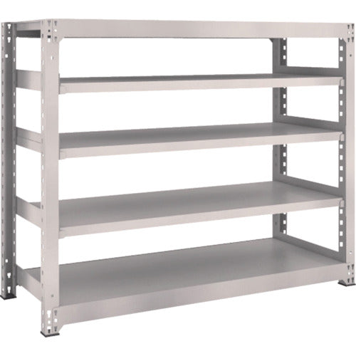 TRUSCO Steel Rack M3 Medium Duty Shelf 1500 x 571 x H1200 5 Tiers Single Unit Neo Gray M3-4565 1 S