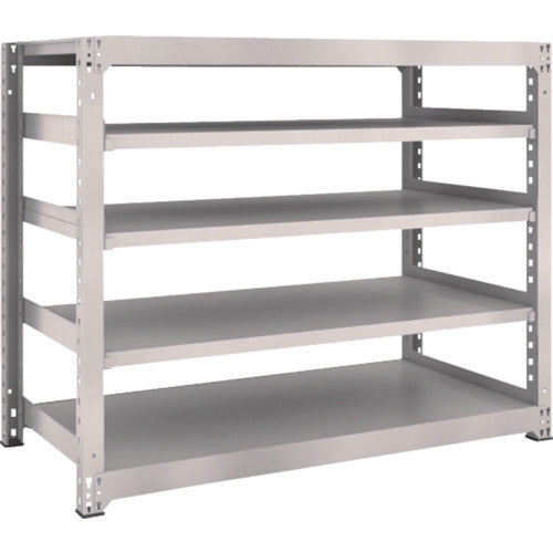 TRUSCO Steel Rack M3 Medium Duty Shelf 1500 x 721 x H1200 5 Tiers Single Unit Neo Gray M3-4575 1 S