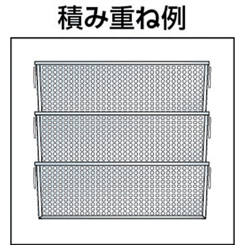 ＴＲＵＳＣＯ　スチール容器　角型パンチングＢＯＸ　有効内寸４４４×２８４×１０７．５　VPB-5　1 個