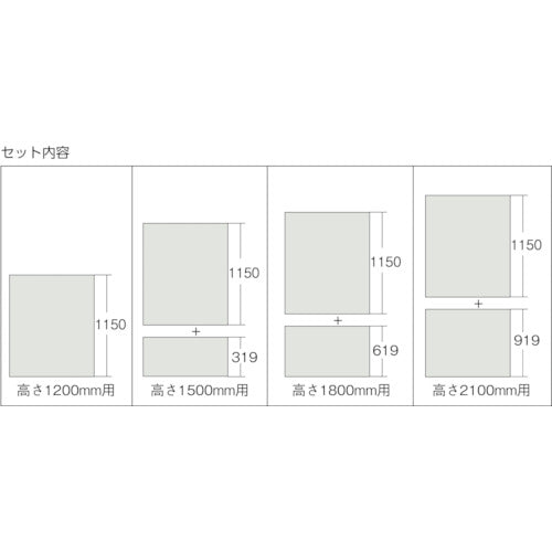 ＴＲＵＳＣＯ　スチール製軽量ボルト式棚用背板　Ｗ１２００×Ｈ１２００用　ネオグレー　SS-44　1 Ｓ