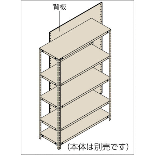 ＴＲＵＳＣＯ　スチール製軽量ボルト式棚用背板　Ｗ１２００×Ｈ１２００用　ネオグレー　SS-44　1 Ｓ