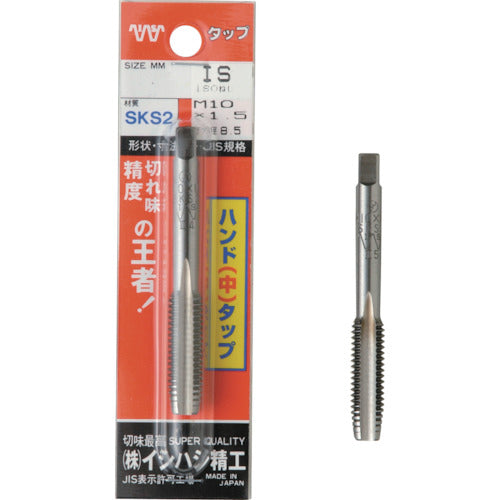 ＩＳ　パック入　ＳＫＳハンドタップ　メートルねじ・細目　【中＃２】　Ｍ１４Ｘ１．０　（１本入）　P-S-HT-M14X1.0-2　1 本