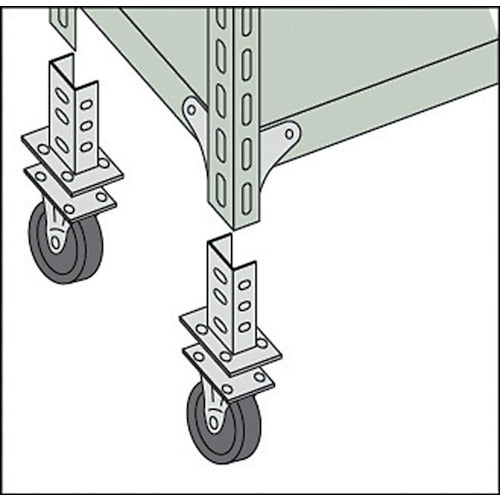 TRUSCO Shelf Parts Caster Mounting Bracket CA-75 1 S