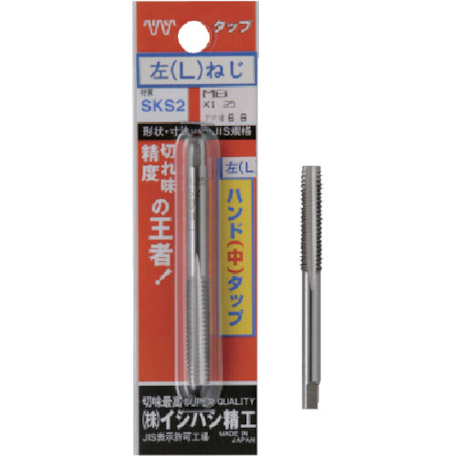 ＩＳＦ　パック入　左ねじハンド中タップ　メートルねじ　Ｍ３Ｘ０．５（１本入）　P-S-LHT-M3X0.5-2　1 本