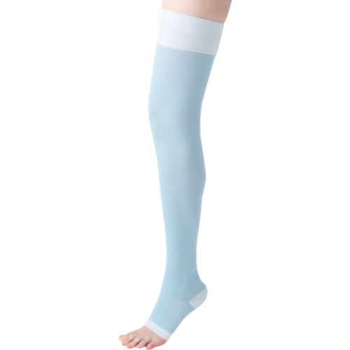 Okamoto Socks Supplement, Cool Socks that Swirl Long While You Sleep to Promote Blood Circulation, 23-25 ​​Sax, 638-992E-24-64, 1 Pair