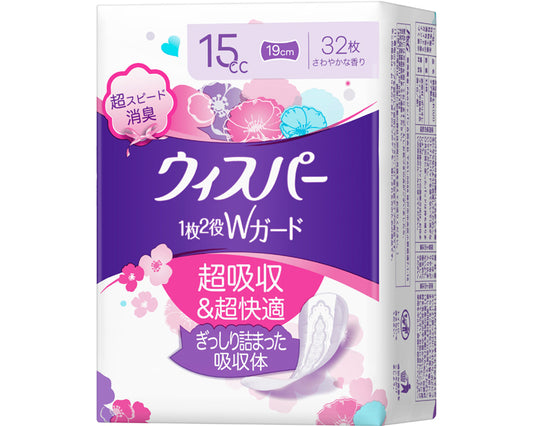 휘스퍼 1장 2역 W가드 / 15cc 32장 1봉