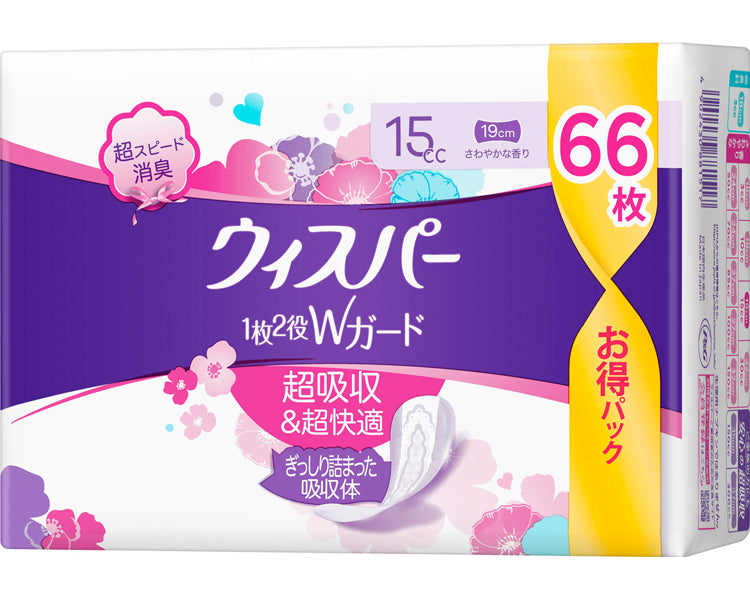 휘스퍼 1장 2역 W가드 / 15cc 66장 1봉