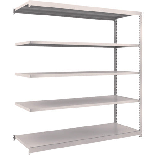 TRUSCO Steel Rack M1.5 Type Light-Medium Duty Shelf 1760 x 595 x H1800 5 Tiers Connected Neo Gray M1.5-6665B 1 S