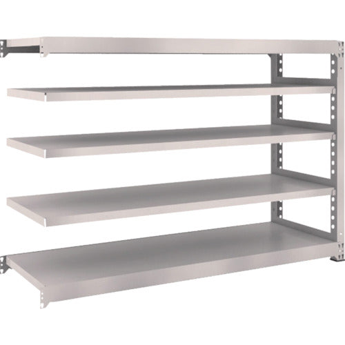 TRUSCO Steel Rack M3 Medium Duty Shelf 1800 x 571 x H1200 5 Tiers Connected Neo Gray M3-4665B 1 S