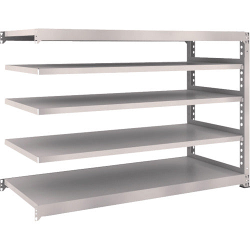 TRUSCO Steel Rack M3 Medium Duty Shelf 1800 x 721 x H1200 5 Tiers Connected Neo Gray M3-4675B 1 S