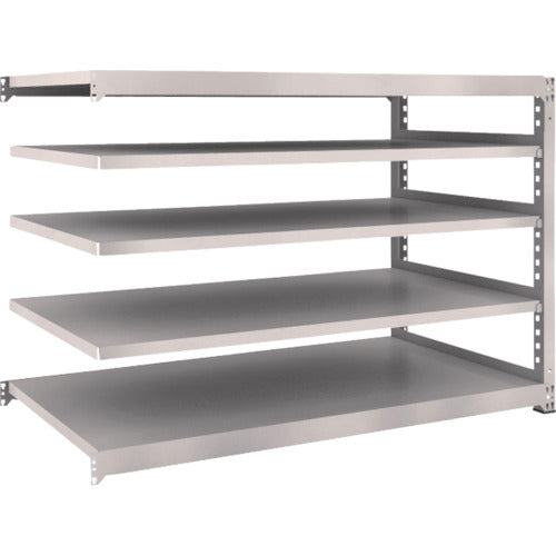 TRUSCO Steel Rack M3 Medium Duty Shelf 1800 x 921 x H1200 5 Tiers Connected Neo Gray M3-4695B 1 S