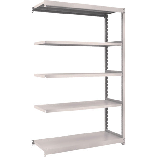 ＴＲＵＳＣＯ　スチールラック　Ｍ２型軽中量棚　１１６０×４５０×Ｈ１８００　５段　連結　ネオグレー　M2-6445B　1 Ｓ